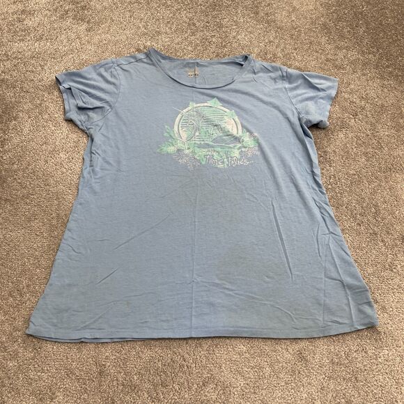 Columbia PFG Graphic T-Shirt Women XL Blue Round Neck Short Sleeve Casual Tee - Picture 1 of 14